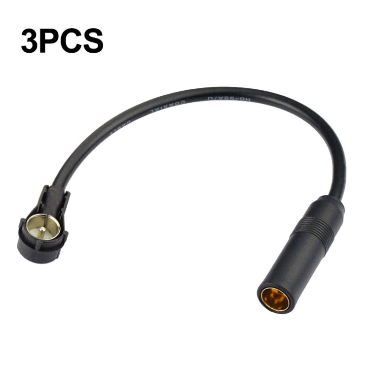 3 PCS Automobile DIN Female Mouth Transfer ISO Female Mouth Audio Antenna Switch Plug - free shipping - PMC TechLife - Order now!