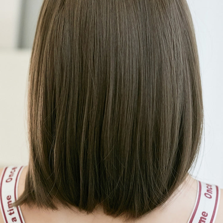 Women Medium Length Natural Realistic Full Shoulder Length Wig(Black Tea Color 36cm) - free shipping - PMC TechLife - Order now!