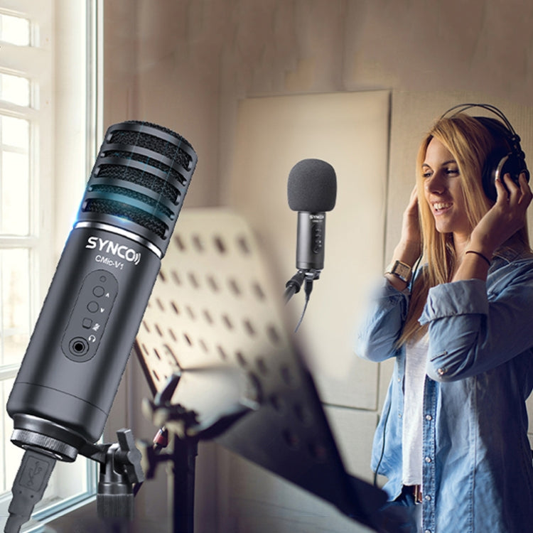 SYNCO V1 Live Large-diaphragm Radio Microphone(Black) - Microphone by PMC TechLife | Online Shopping South Africa | PMC TechLife | Buy Now Pay Later Mobicred