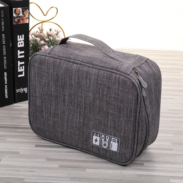 Multifunctional Cationic Digital U Disk Data Cable Storage Bag(Grey) - Other by PMC TechLife | Online Shopping South Africa | PMC TechLife | Buy Now Pay Later Mobicred