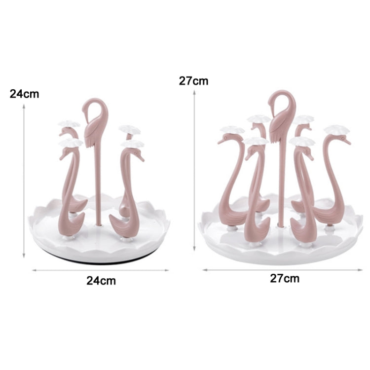 Home Portable Drainer Cup Holder With Rotatable Tray, Specification: Six Cups(Light Pink) - Shelf by PMC TechLife | Online Shopping South Africa | PMC TechLife | Buy Now Pay Later Mobicred