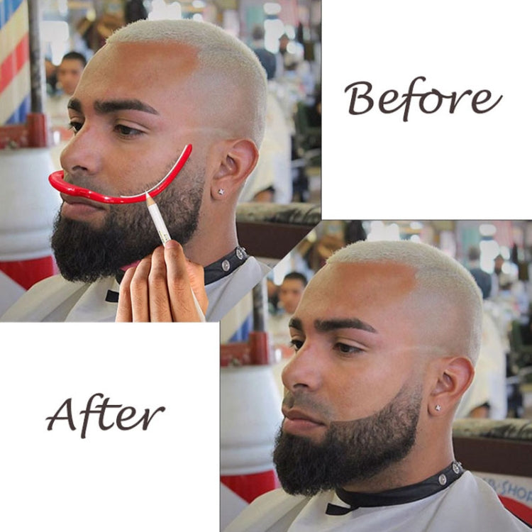 4 PCS Beard Styling Ruler Shaving Tools(Red) - free shipping - PMC TechLife - Order now!