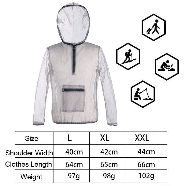 Jungle Expedition Breathable Insect-proof Jacket With Hood Anti-bite Mesh Gauze Cloth, Size: L - free shipping - PMC TechLife - Order now!