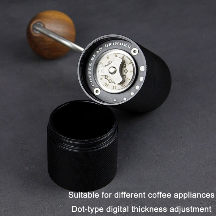 CNC Stainless Steel Hand Crank Coffee Bean Grinder, Specification: Pentagon Black - free shipping - PMC TechLife - Order now!