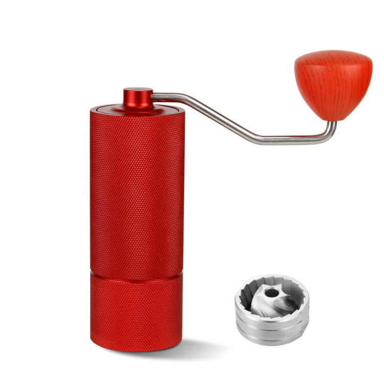 CNC Stainless Steel Hand Crank Coffee Bean Grinder, Specification: Pentagon Red - free shipping - PMC TechLife - Order now!