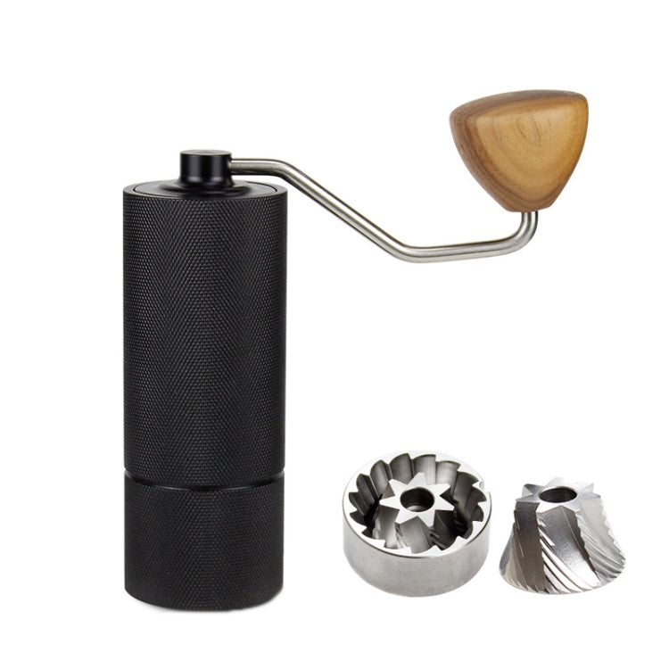CNC Stainless Steel Hand Crank Coffee Bean Grinder, Specification: Seven Corner Black - free shipping - PMC TechLife - Order now!