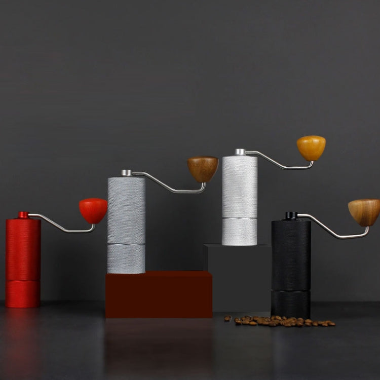 CNC Stainless Steel Hand Crank Coffee Bean Grinder, Specification: Seven Corner Silver - free shipping - PMC TechLife - Order now!