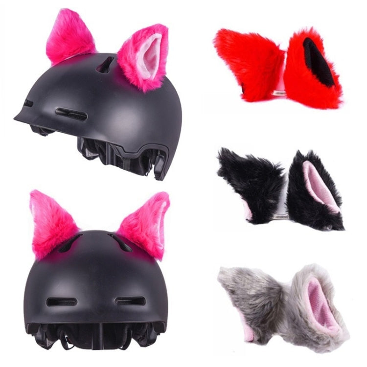 4PCS Motorcycle Plush Ear Helmet Decoration(Red) - Ornamental Parts by PMC TechLife | Online Shopping South Africa | PMC TechLife | Buy Now Pay Later Mobicred