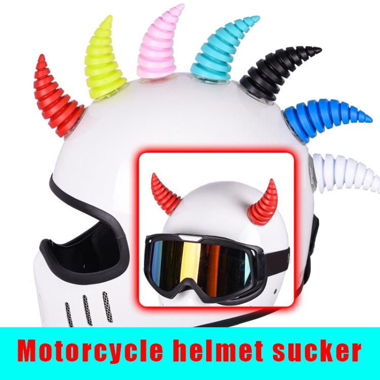 2PCS Motorcycle Horn Sucker Helmet Decoration(Black) - Ornamental Parts by PMC TechLife | Online Shopping South Africa | PMC TechLife