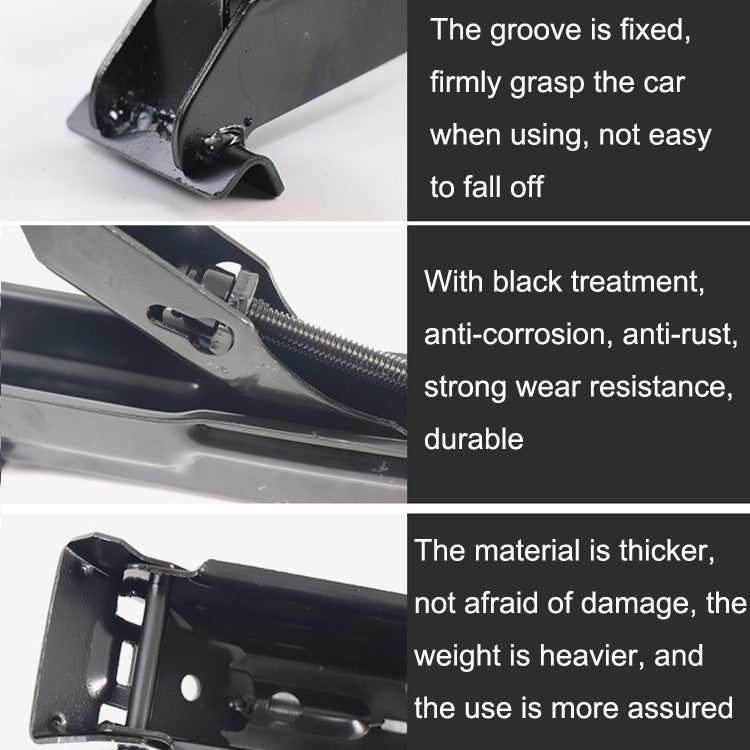 Portable Car Jack Z Type Hand Crank Tire Changing Tool(Black) - Car Jacks by PMC TechLife | Online Shopping South Africa | PMC TechLife | Buy Now Pay Later Mobicred
