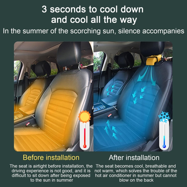 F415 Car Multifunctional Seat Back USB Fan(Yellow) - Heating & Fans by PMC TechLife | Online Shopping South Africa | PMC TechLife | Buy Now Pay Later Mobicred