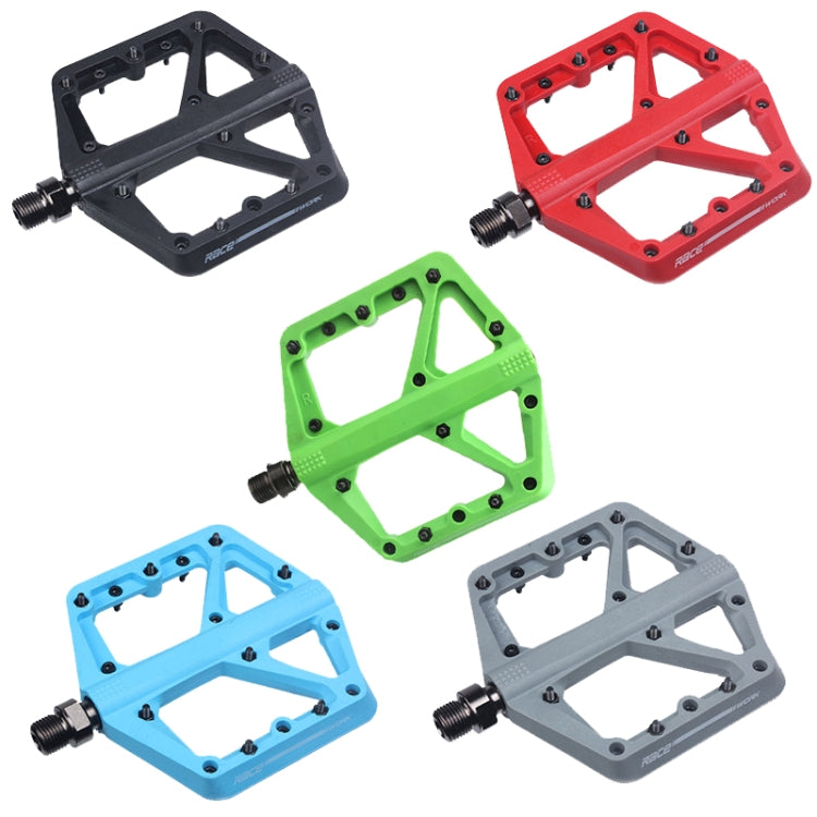 RACEWORK RK66 Mountain Bike Nylon Fiber Pedals(Red) - Pedals by RACEWORK | Online Shopping South Africa | PMc TechLife | Buy Now Pay Later Mobicred
