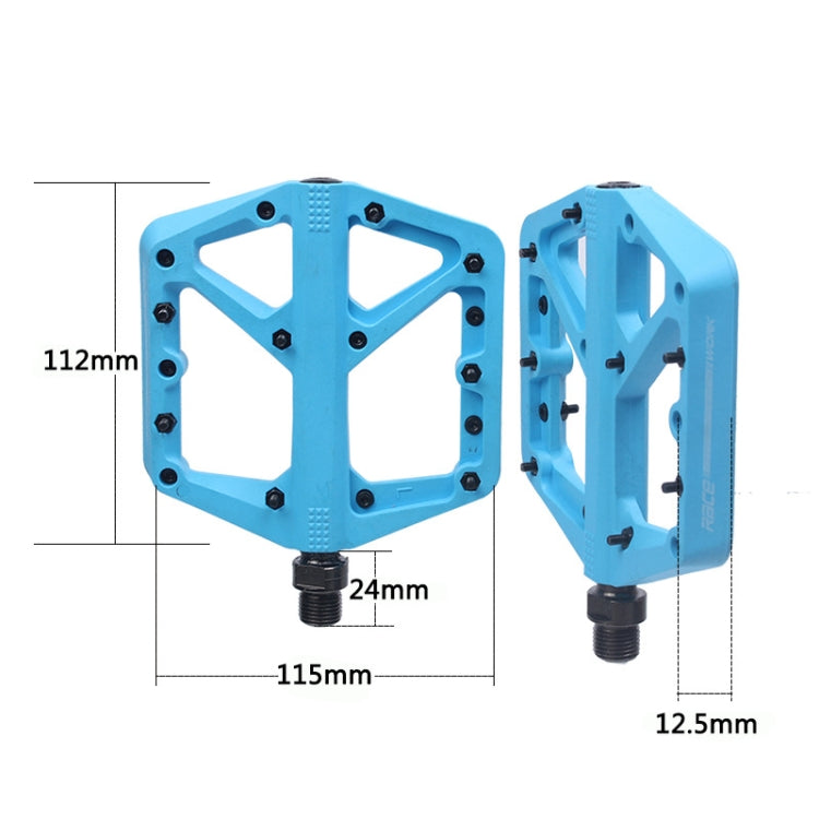 RACEWORK RK66 Mountain Bike Nylon Fiber Pedals(Red) - Pedals by RACEWORK | Online Shopping South Africa | PMc TechLife | Buy Now Pay Later Mobicred