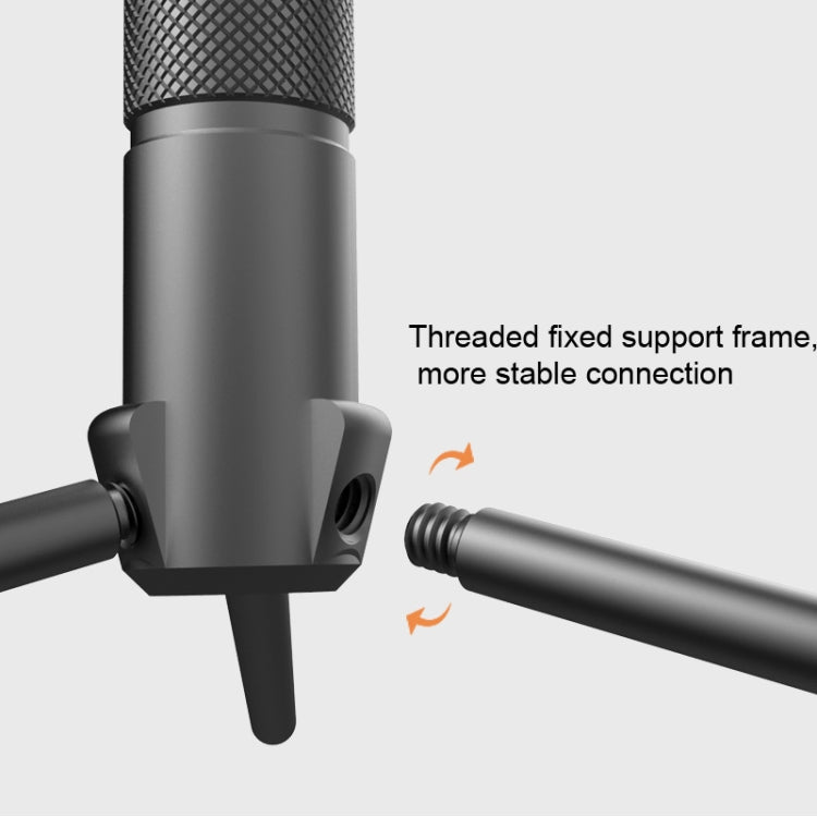 Foldable Portable Aluminum Alloy Tripod Light Stand Mobile Phone Live Tripod(Black) - Stand by PMC TechLife | Online Shopping South Africa | PMC TechLife | Buy Now Pay Later Mobicred