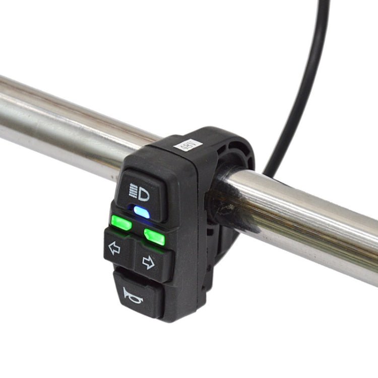 3 In 1 Switch Mountain Car Skateboard Horn Headlights Turn Switch(48V) - Electrical Instruments by PMC TechLife | Online Shopping South Africa | PMC TechLife | Buy Now Pay Later Mobicred
