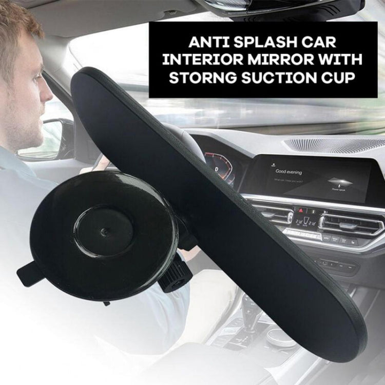 CZC-220 Car Strong Suction Cup Big Vision Flat Rearview Mirror(White Mirror) - Interior Mirrors by PMC TechLife | Online Shopping South Africa | PMC TechLife | Buy Now Pay Later Mobicred