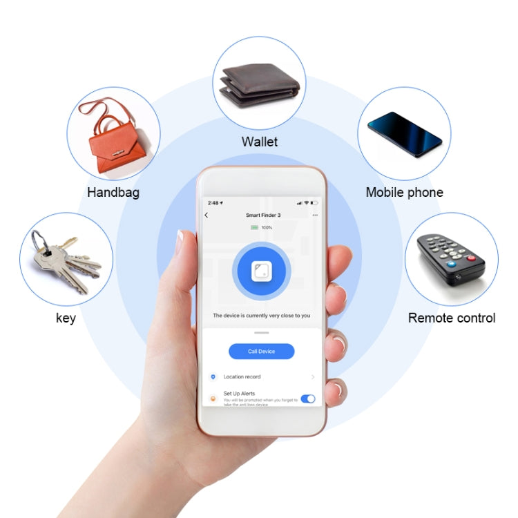 Wallet Key Finder Two Way Bluetooth Intelligent Anti-lost Device(Pink) - Anti-lost Alarm by PMc TechLife | Online Shopping South Africa | PMc TechLife | Buy Now Pay Later Mobicred