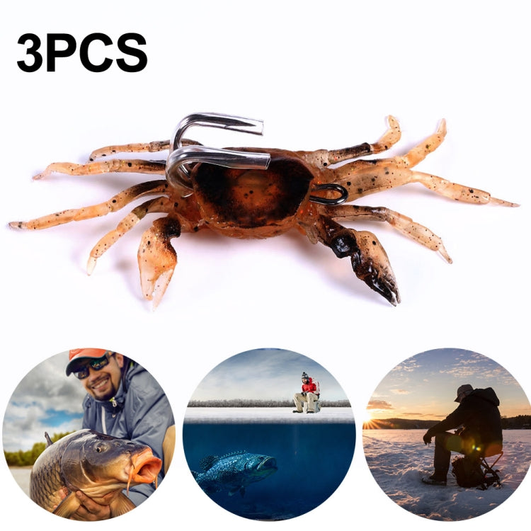3 PCS HENGJIA SO068 Submerged Crab Hook Anti-hanging Bottom Ice Fishing Bait, Color: 10cm 30g Orange - Fishing Lures by HENGJIA | Online Shopping South Africa | PMC TechLife