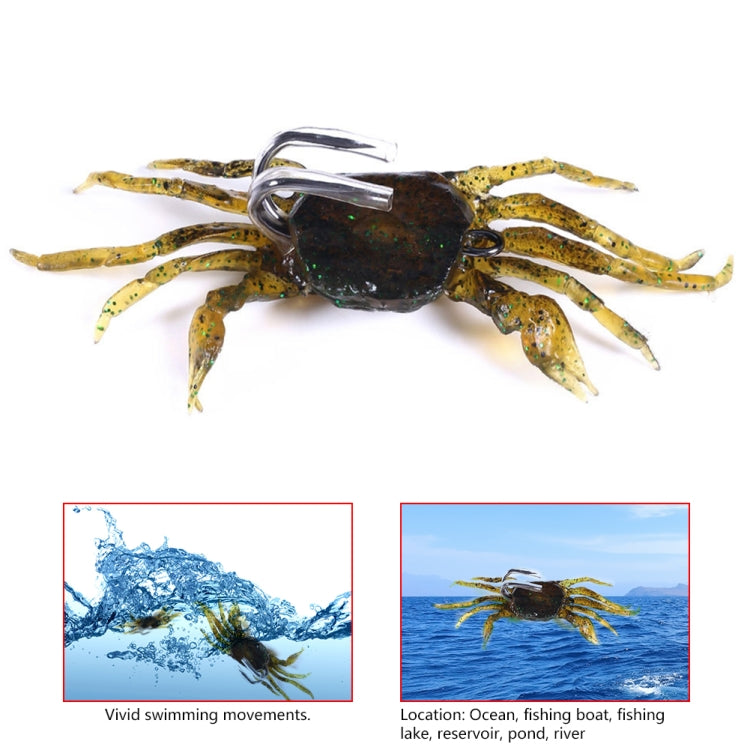 3 PCS HENGJIA SO068 Submerged Crab Hook Anti-hanging Bottom Ice Fishing Bait, Color: 10cm 30g Orange - Fishing Lures by HENGJIA | Online Shopping South Africa | PMC TechLife