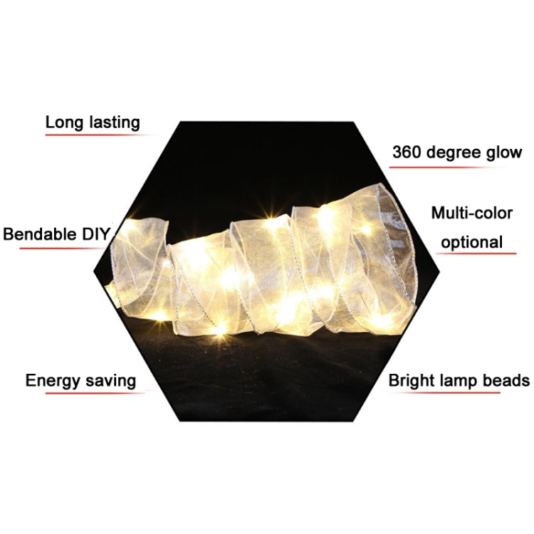 Christmas Ornament Double Light Board Yarn Ribbon String Lights, Specification: 20m(Silver Color Light) - Christmas Decoration Lamps by PMc TechLife | Online Shopping South Africa | PMc TechLife | Buy Now Pay Later Mobicred