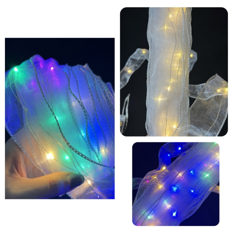 Christmas Ornament Double Light Board Yarn Ribbon String Lights, Specification: 20m(Silver Color Light) - Christmas Decoration Lamps by PMc TechLife | Online Shopping South Africa | PMc TechLife | Buy Now Pay Later Mobicred