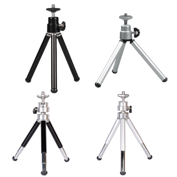 2PCS Projector Phone Stand Desktop Portable Telescopic Mini Metal Tripod, Style: 2 Sections (Silver) - Tripods by PMC TechLife | Online Shopping South Africa | PMC TechLife
