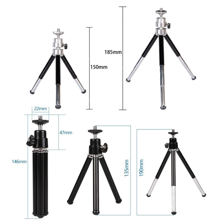 2PCS Projector Phone Stand Desktop Portable Telescopic Mini Metal Tripod, Style: 3 Sections (Silver) - free shipping - PMC TechLife - Order now!