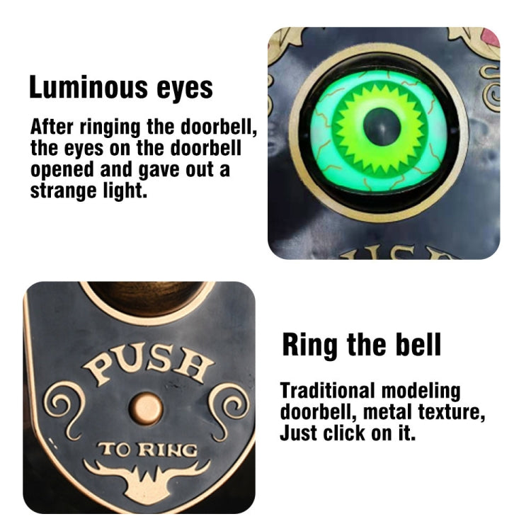 Halloween One-eyed Doorbell Glowing Horror Sound Decoration Pendant Black - Prop Decorations by PMC TechLife | Online Shopping South Africa | PMC TechLife