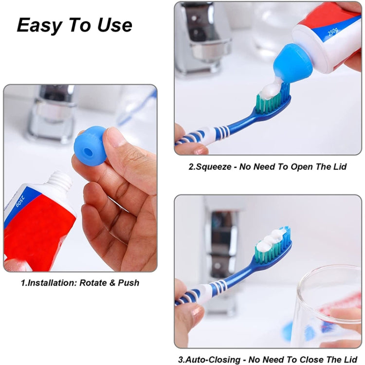 5 PCS Manual Silicone Self-Sealing Toothpaste Cap Aid(Red) - Toothpaste Squeezing Device by PMc TechLife | Online Shopping South Africa | PMc TechLife | Buy Now Pay Later Mobicred