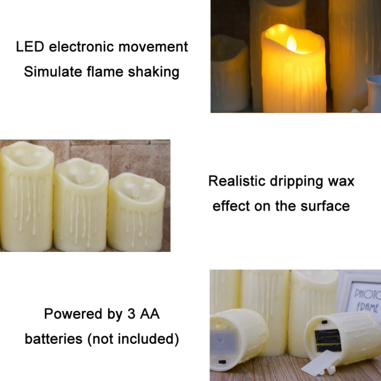 LED Electronic Candle Lights Halloween Christmas Decoration Props, Size: 7.5x12.5cm(Plastic Tears Candle Lights) - Decoration Lamps by PMC TechLife | Online Shopping South Africa | PMC TechLife