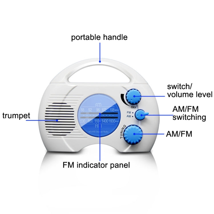 SY-910 AM/FM Two Waves Radio IPX4 Waterproof Portable Radio - free shipping - PMC TechLife - Order now!