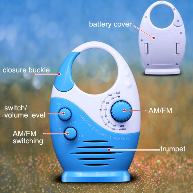Sayin SY-950 Portable Waterproof Small Radio AM/FM Universal Band Elder Radio(Blue) - free shipping - PMC TechLife - Order now!