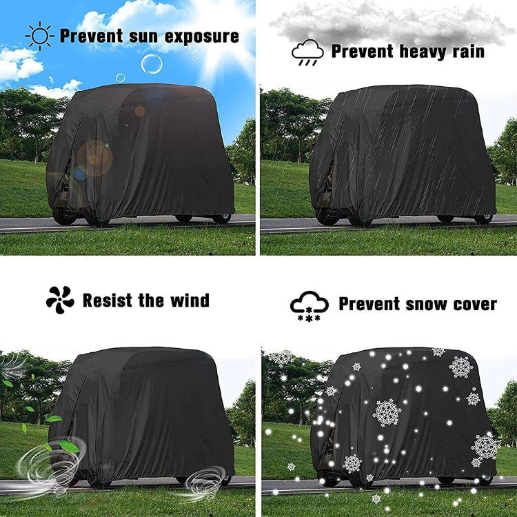 210D Oxford Cloth Golf Cart Cover Scooter Kart Dust Cover, Specification: 285 x 122 x 168cm(Black) - Dust Covers by PMC TechLife | Online Shopping South Africa | PMC TechLife