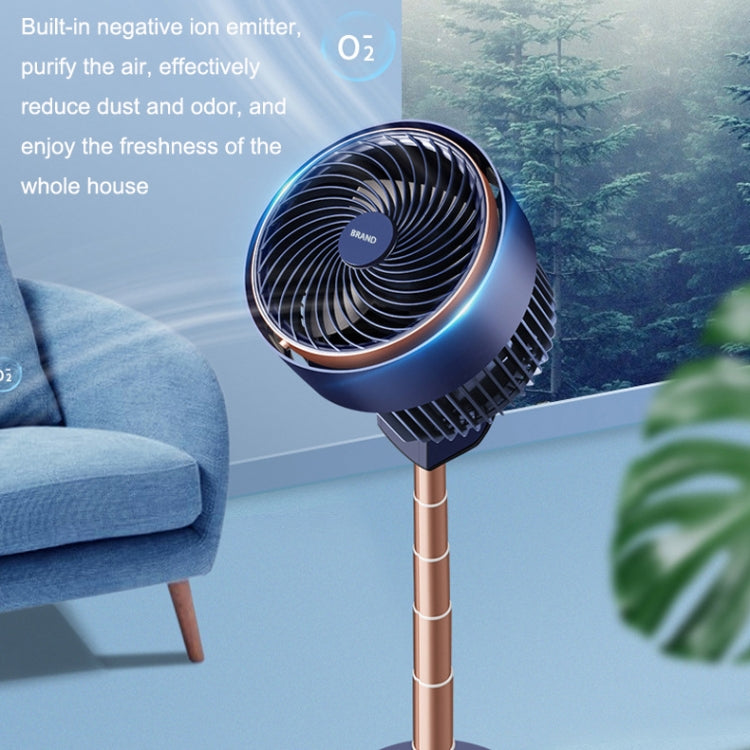 Shaking Head Air Circulation Fan Household Silent Bedroom Floor Fan, CN Plug(Dark Blue) - Electric Fans by PMC TechLife | Online Shopping South Africa | PMC TechLife | Buy Now Pay Later Mobicred