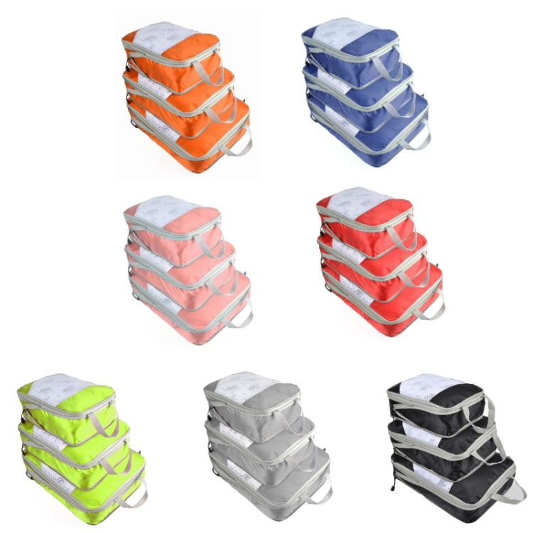 3 PCS/Set Travel Waterproof Compression Clothes Storage Bag(Red With Net) - Storage Bags by PMC TechLife | Online Shopping South Africa | PMC TechLife