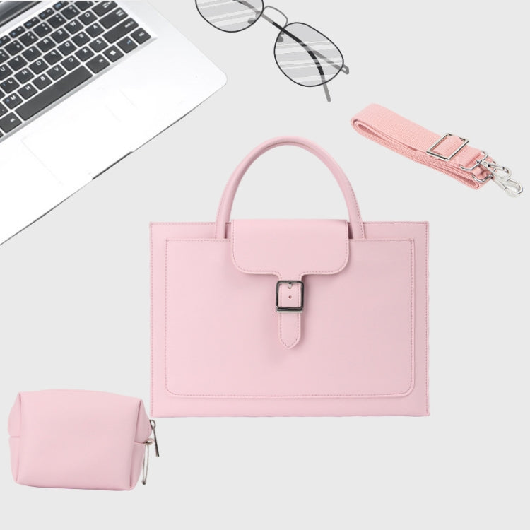 S176 Portable Waterproof Laptop Bag with Power Pack, Size: 13 inches(Cherry Pink) - 13.3 inch by PMC Jewellery | Online Shopping South Africa | PMC Jewellery | Buy Now Pay Later Mobicred