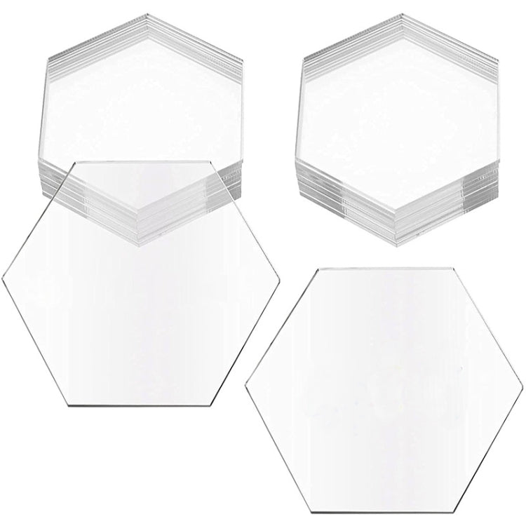 10 PCS Clear Hexagon Acrylic Seat Card Guest Business Card Logo Decoration DIY Board - Name Card Holder by PMC TechLife | Online Shopping South Africa | PMC TechLife
