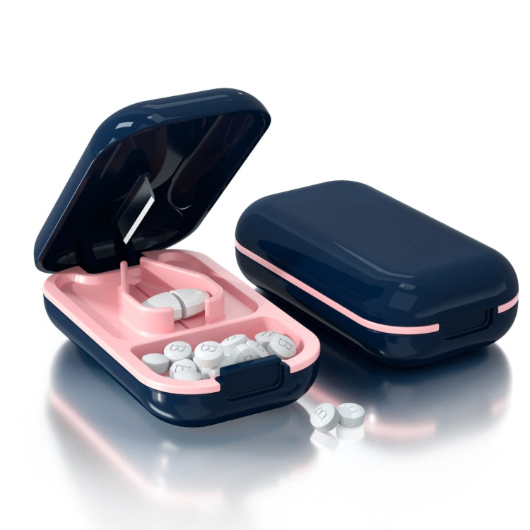 TP-009 Mini Pill Cutting Box Storage Box Dispenser(Sapphire Blue) - free shipping - PMC TechLife - Order now!