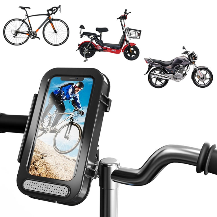 Bicycle Waterproof Bag Motorcycle Transparent Flip Phone Holder(Black) - Holders by PMC TechLife | Online Shopping South Africa | PMC TechLife | Buy Now Pay Later Mobicred