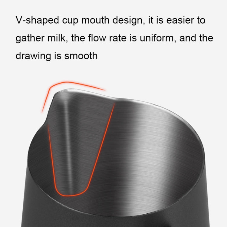 304 Stainless Steel Coffee Pot with Scale, Spec: 350ml (Black Beak) - free shipping - PMC TechLife - Order now!