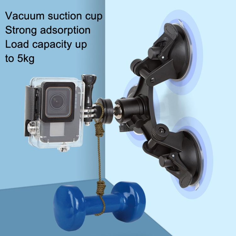 Car General Purpose Vehicle Bracket Suction Cup Fixed Glass Video Shooting Base, Shape: Suction Cup+PTZ+Gopro Screw - free shipping - PMC TechLife - Order now!