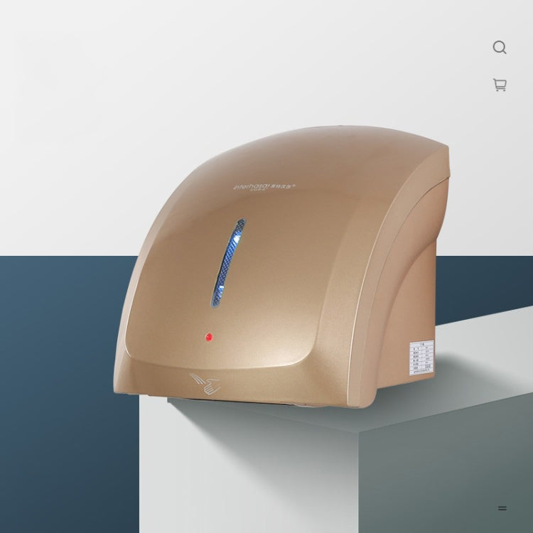 Interhasa  220V 1800W Hot and Cold Switching Electric Hand Dryer,Model: A1002 Gold,CN Plug - free shipping - PMC TechLife - Order now!