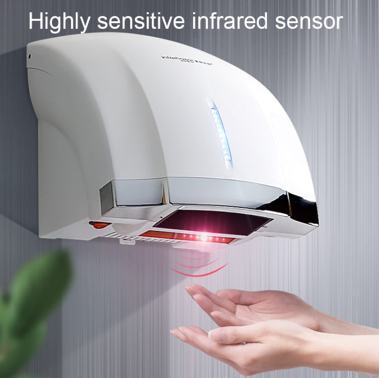Interhasa  220V 1800W Hot and Cold Switching Electric Hand Dryer,Model: A1002 Silver,CN Plug - free shipping - PMC TechLife - Order now!