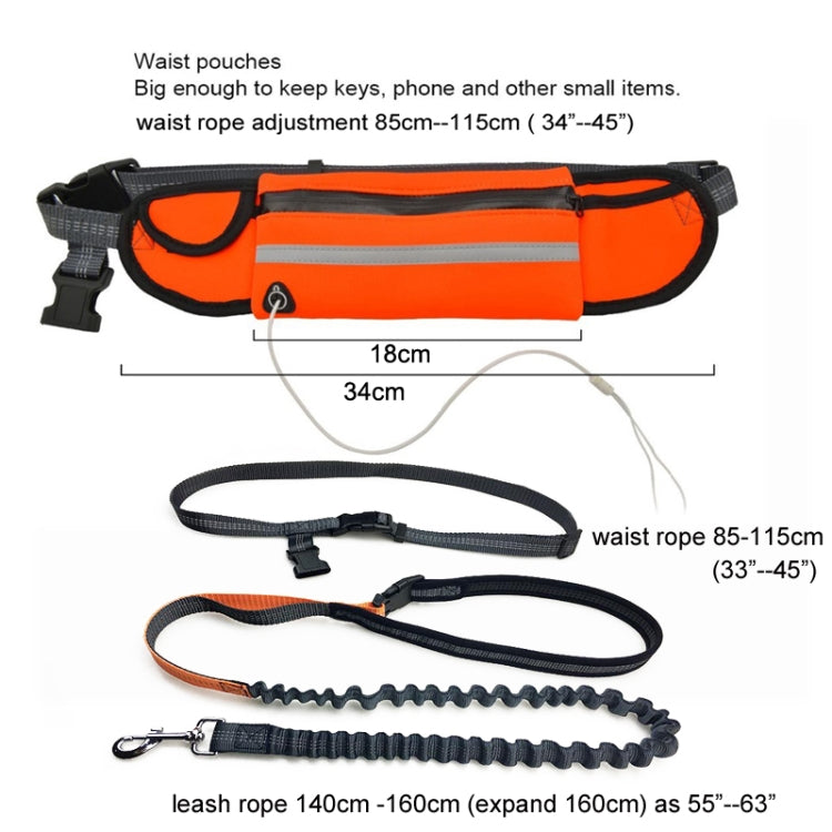 Pet Run Traction Rope Portable Waist Bag(Black) - Leashes & Chest Strap by PMC TechLife | Online Shopping South Africa | PMC TechLife | Buy Now Pay Later Mobicred