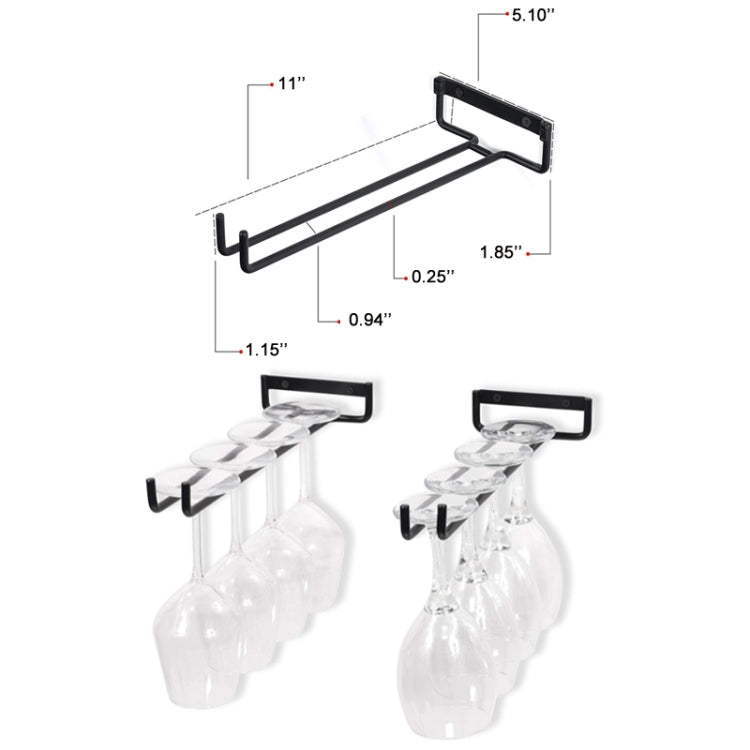 Household Wrought Iron Goblet Upside Down Cup Holder(Black) - Shelf by PMC TechLife | Online Shopping South Africa | PMC TechLife