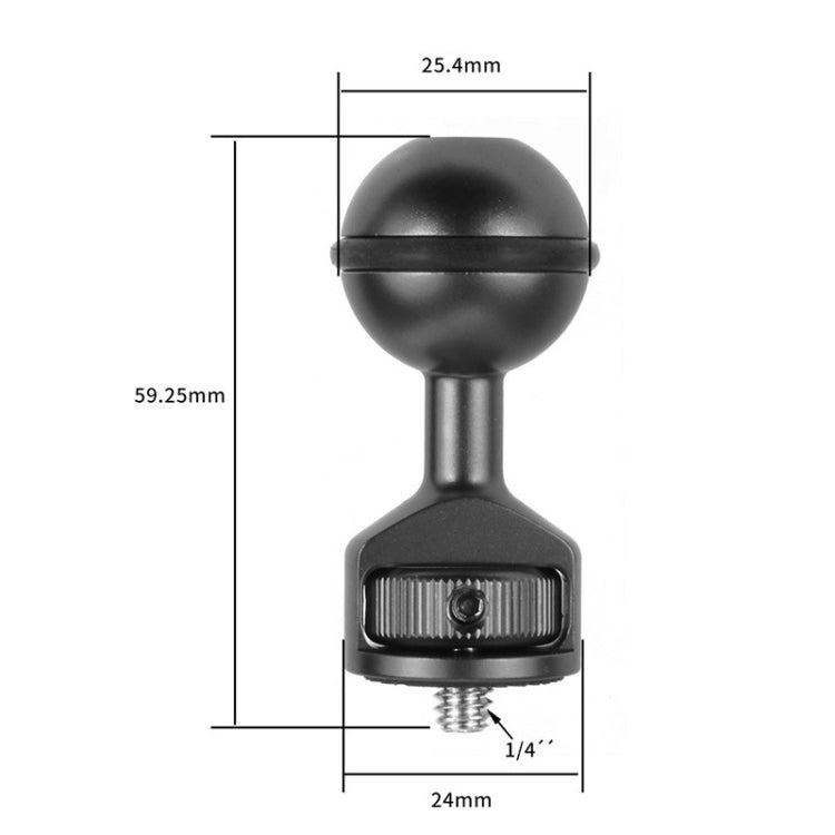 2.5cm Ball Head Clip for Action Camera Underwater Video Camera Light Diving Joint(Red) - Connection Mount by PMC TechLife | Online Shopping South Africa | PMC TechLife | Buy Now Pay Later Mobicred