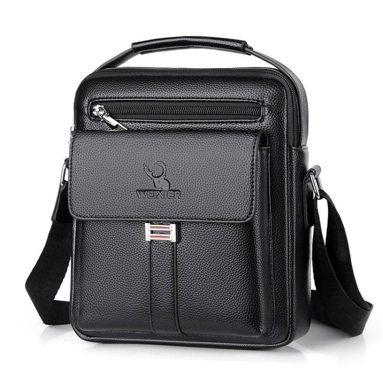 WEIXIER D244 Men Shoulder Bag Large Capacity Business Retro Messenger Bag(Black) - free shipping - PMC TechLife - Order now!