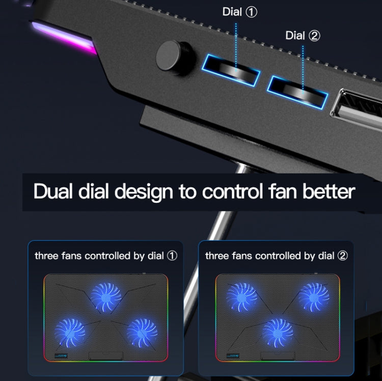 CoolCold F5  Laptop Radiator Bracket Office Desk Adjustable Laptop Cooler,Style: Fantasy Edition - free shipping - PMC Jewellery - Order now!