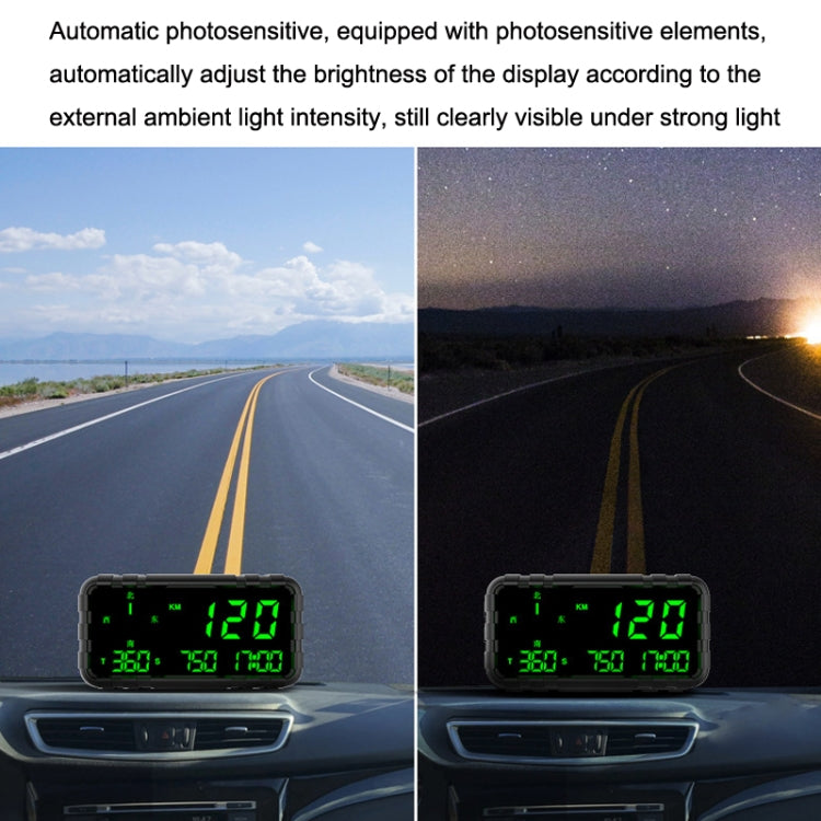C3012 GPS Head-up Display Speed Mileage Compass Car General (Black) - Head Up Display System by PMC TechLife | Online Shopping South Africa | PMC TechLife | Buy Now Pay Later Mobicred