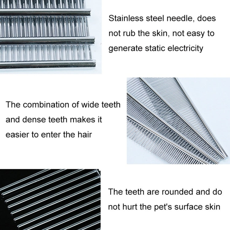 Stainless Steel Pet Comb Pet Hair Comb, Specification: XS - Brushes by PMC TechLife | Online Shopping South Africa | PMC TechLife